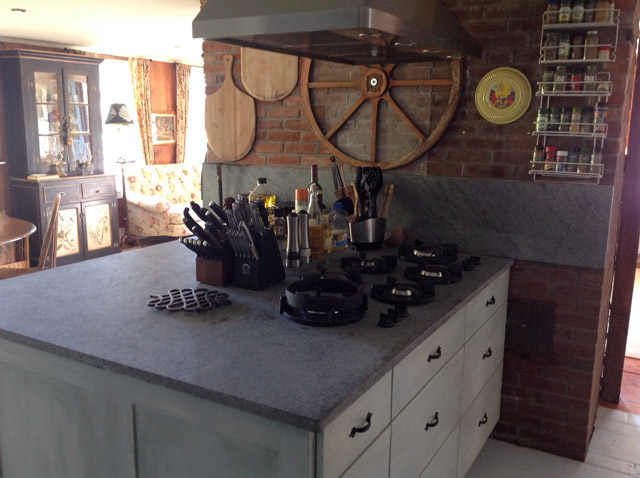 Vermont Soapstone makes a gorgeous cooking and prep surface.