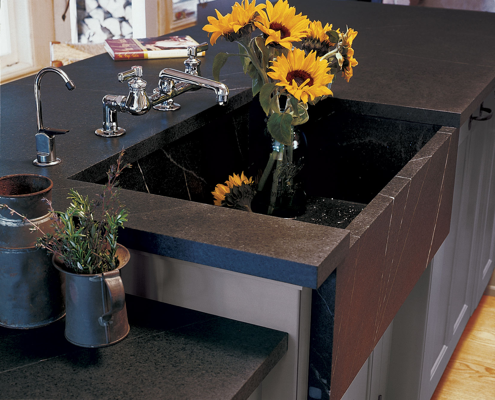 Vermont Soapstone sinks are timeless, handcrafted and guaranteed forever