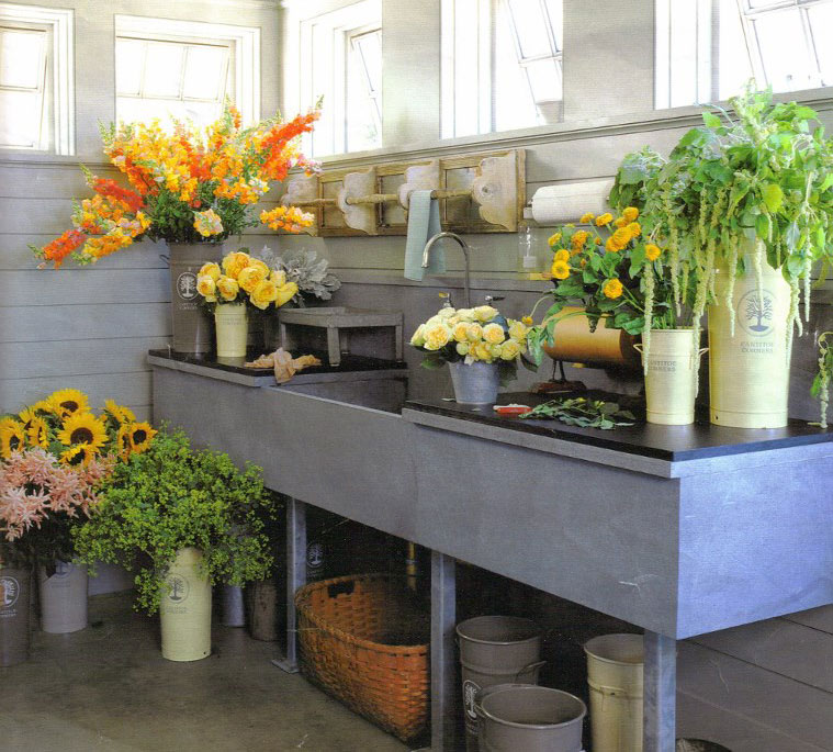 Oversized potting sink and counter by Vermont Soapstone.