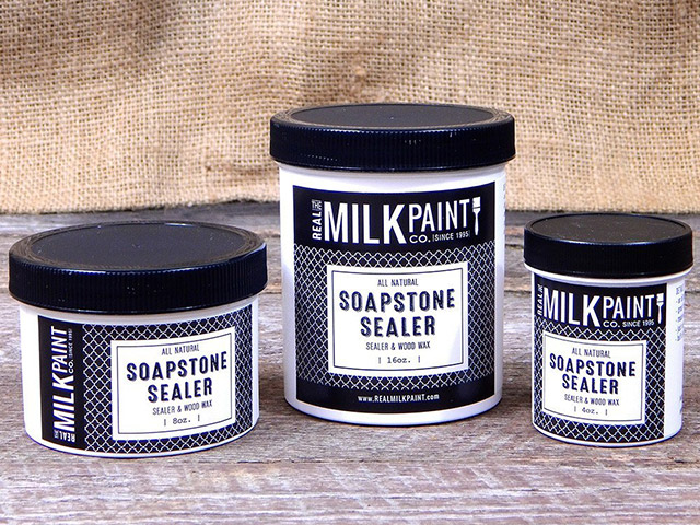 The Milk Paint Company Soapstone Sealer is a wax alternative to mineral oil for treating Vermont Soapstone kitchen countertops and sinks.