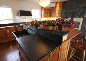 Vermont Soapstone makes stunning custom kitchen counters and apron front sinks