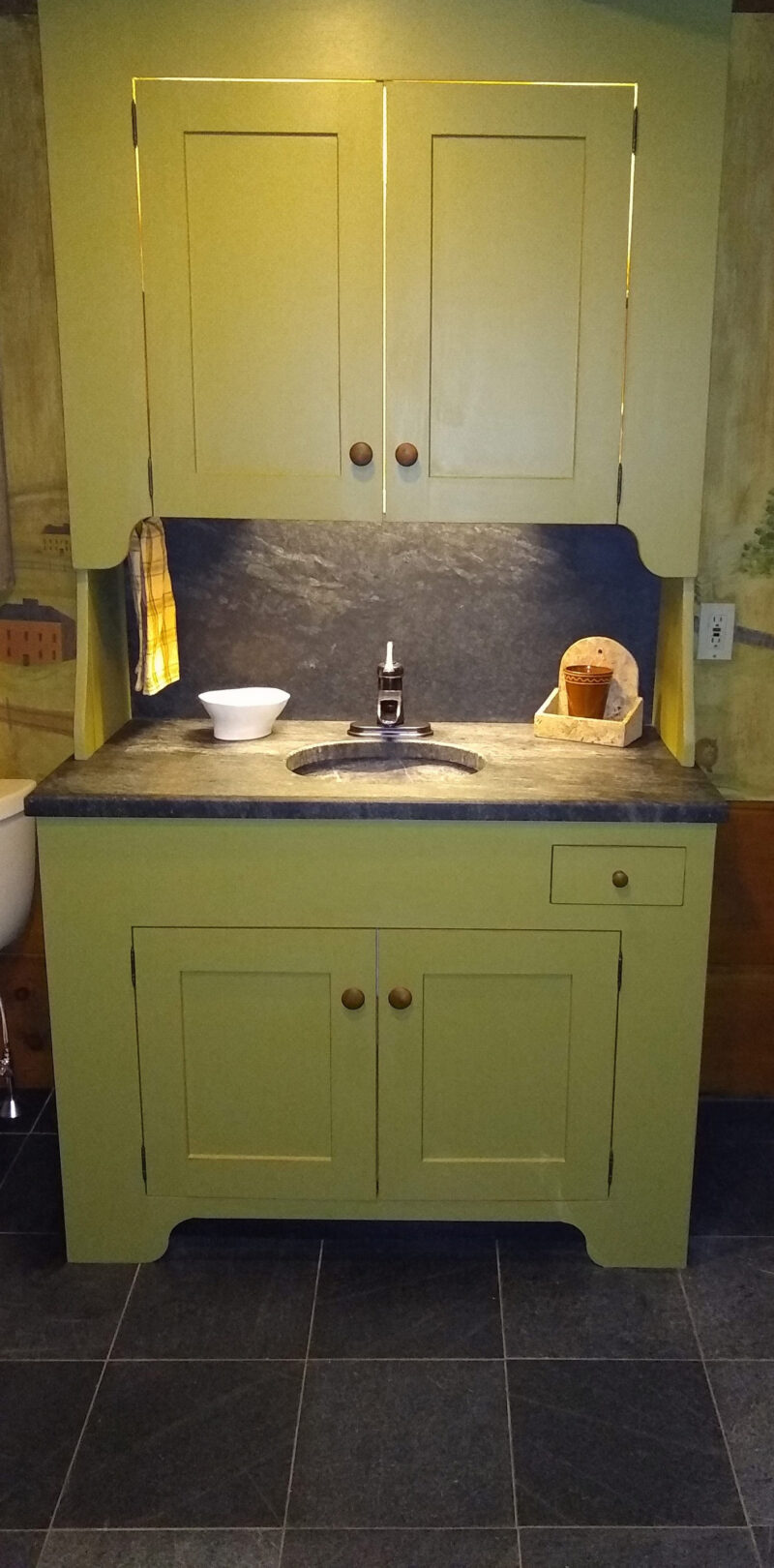 Green Sink Vanity Cabinet