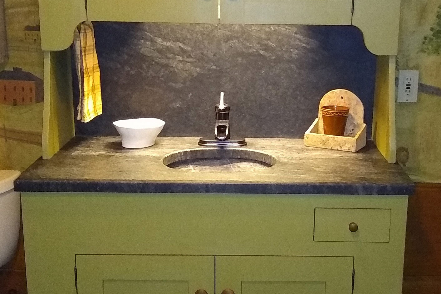 Green Sink Vanity Cabinet